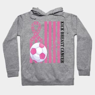 Kick Breast Cancer Awareness Soccer Pink Ribbon Hoodie